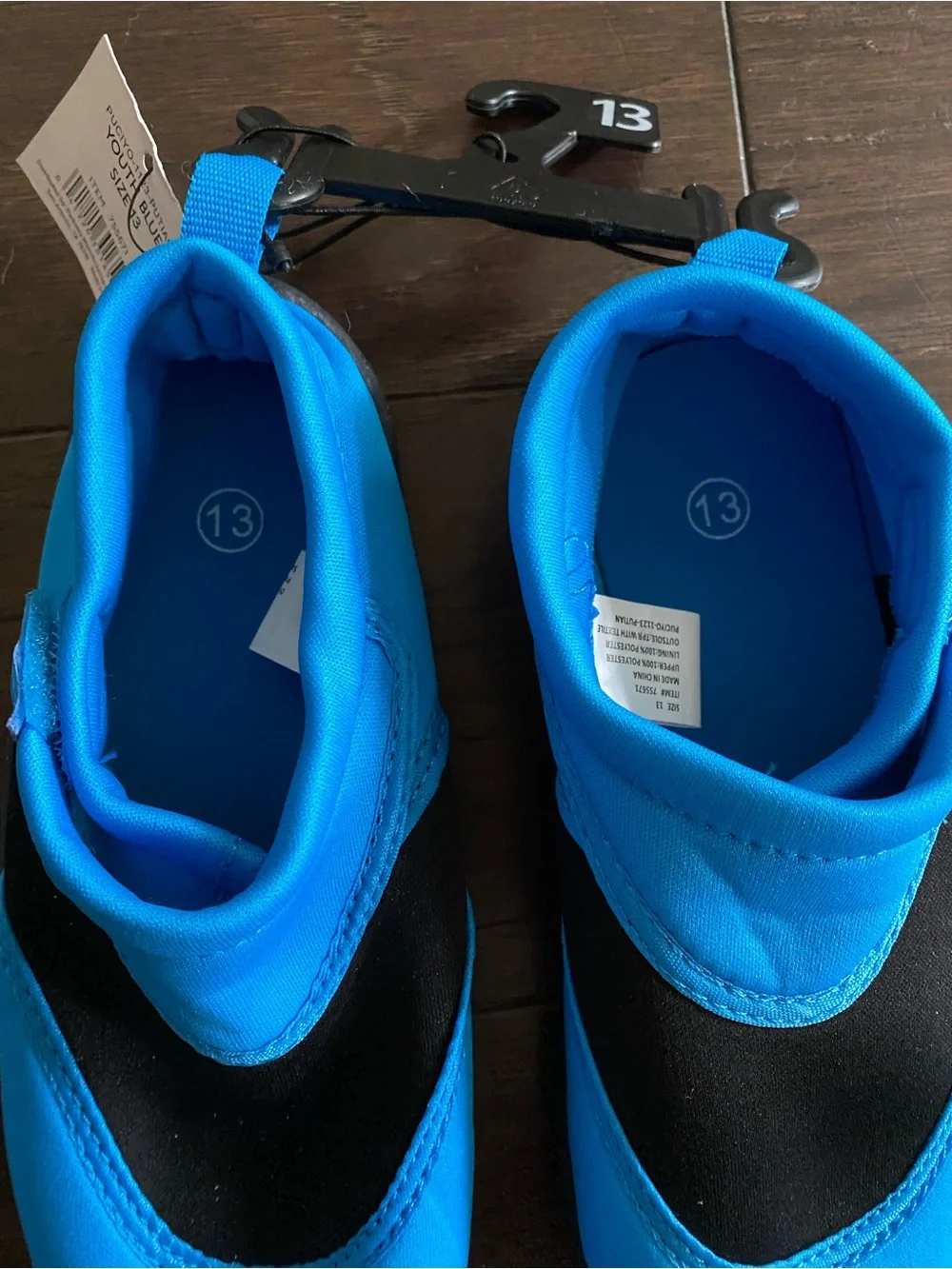 Kids Water Shoes - Blue and Black (Size 13)